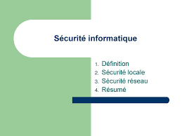 sécurité informatique définition