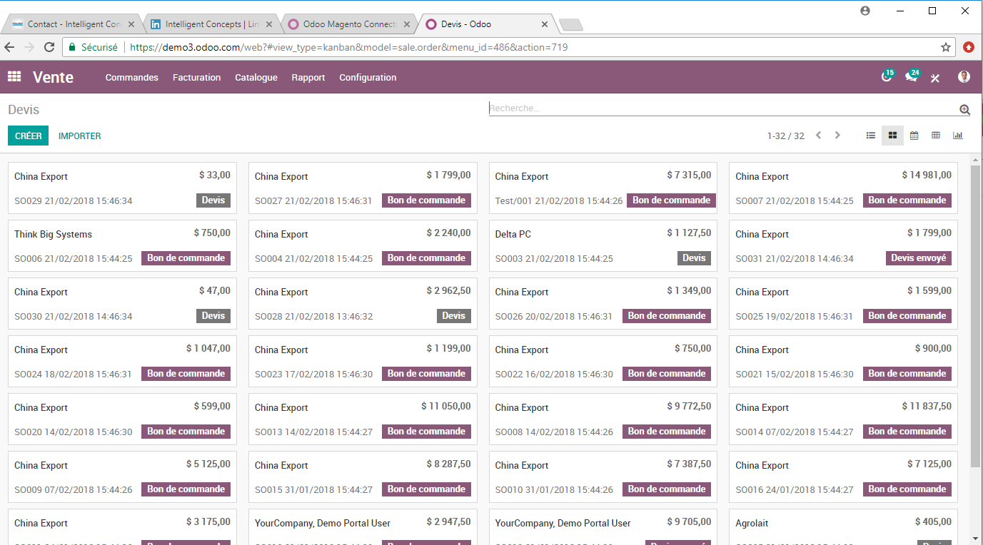 prix odoo